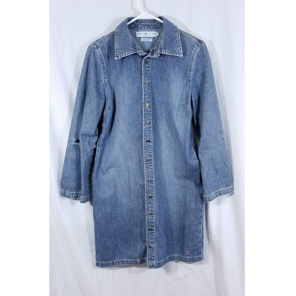 Tommy Hilfiger Womens Long Sleeve Jeans Dress Sz 8